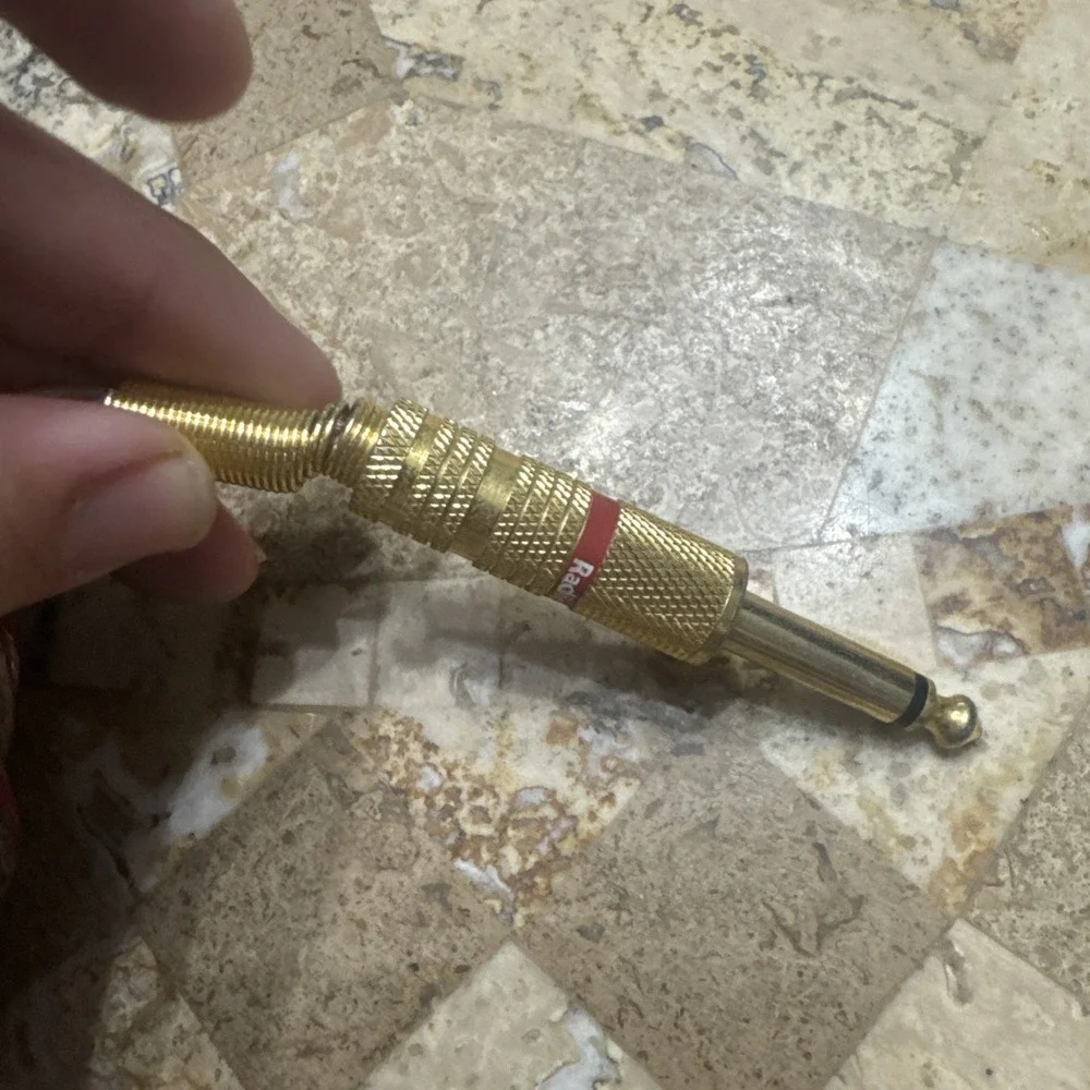 Vintage Radioshack 4mm Banana Male Plug Jack Connector Gold Pin Red + Black